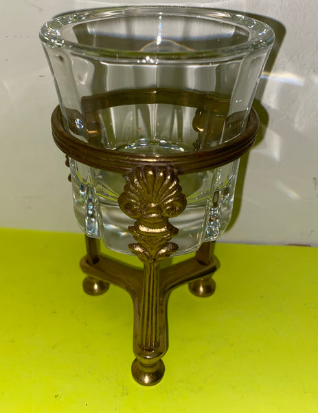 Small Vintage Brass Candle Holder