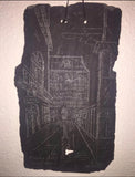 SLATE ETCHING SIGNED BY ARTIST GEORGE LUTTRELL II, IN 1979
